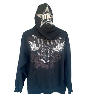 Punishment MMA Black Hoodie with Graphic Design